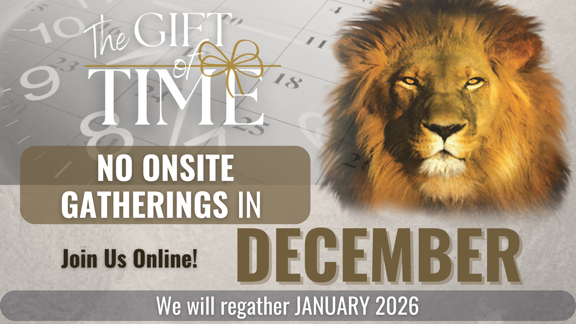 NO Onsite Gatherings December 2025