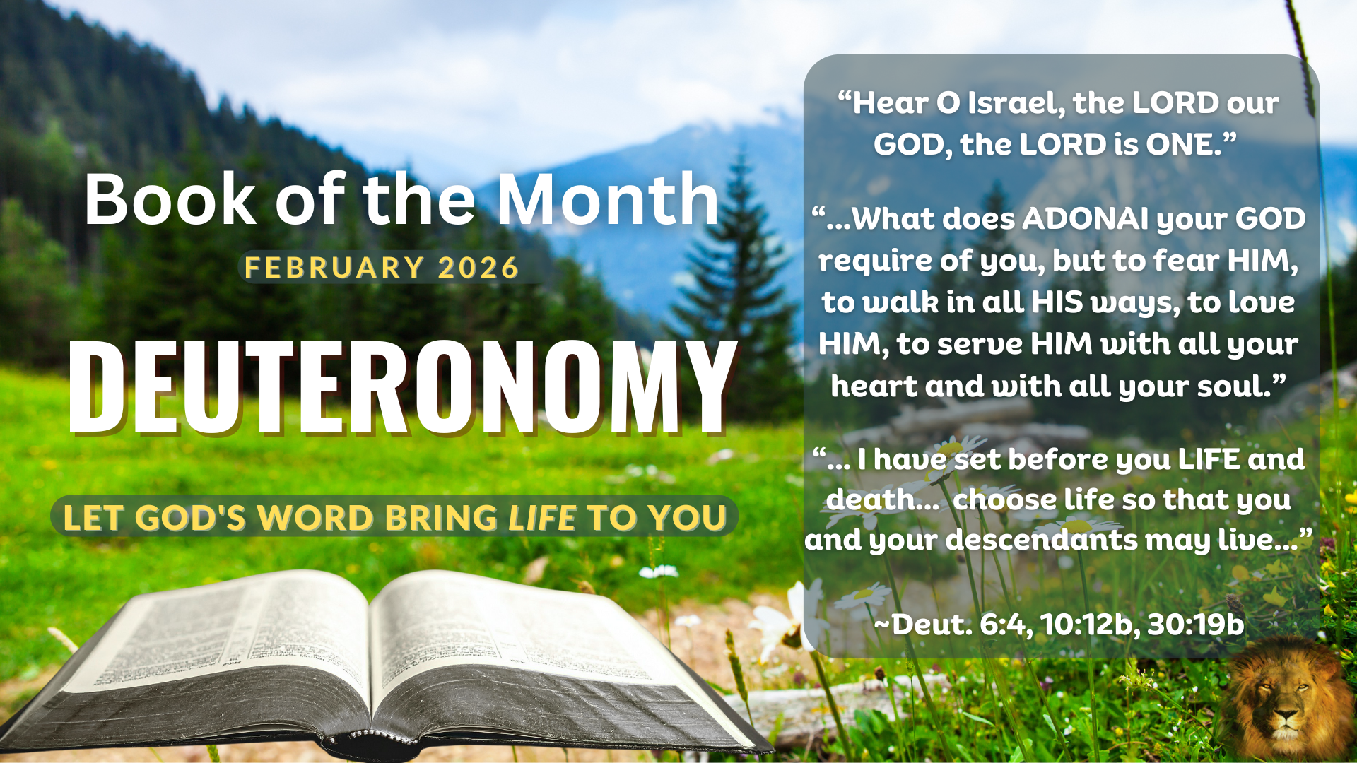Book of the Month - DEUTERONOMY 2026