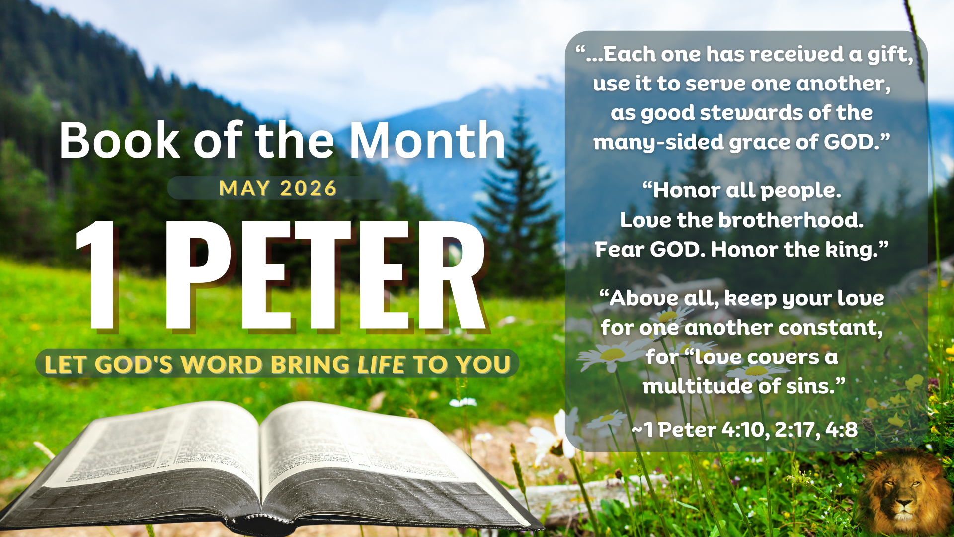 Book of the Month MAY - 1PETER 2026