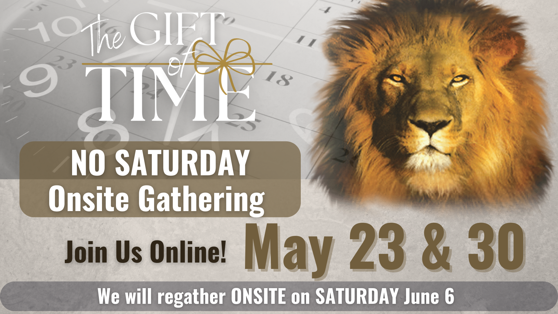 No SAT Gathering - MAY 23-30 2026