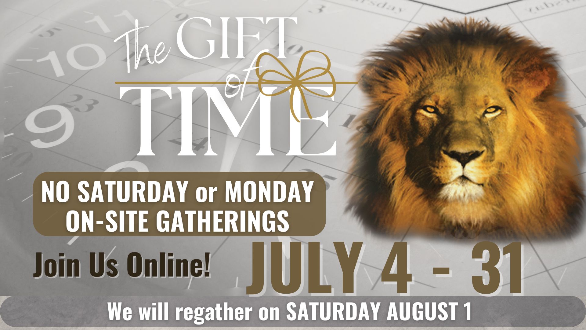 NO SAT Jul 4-31 2026