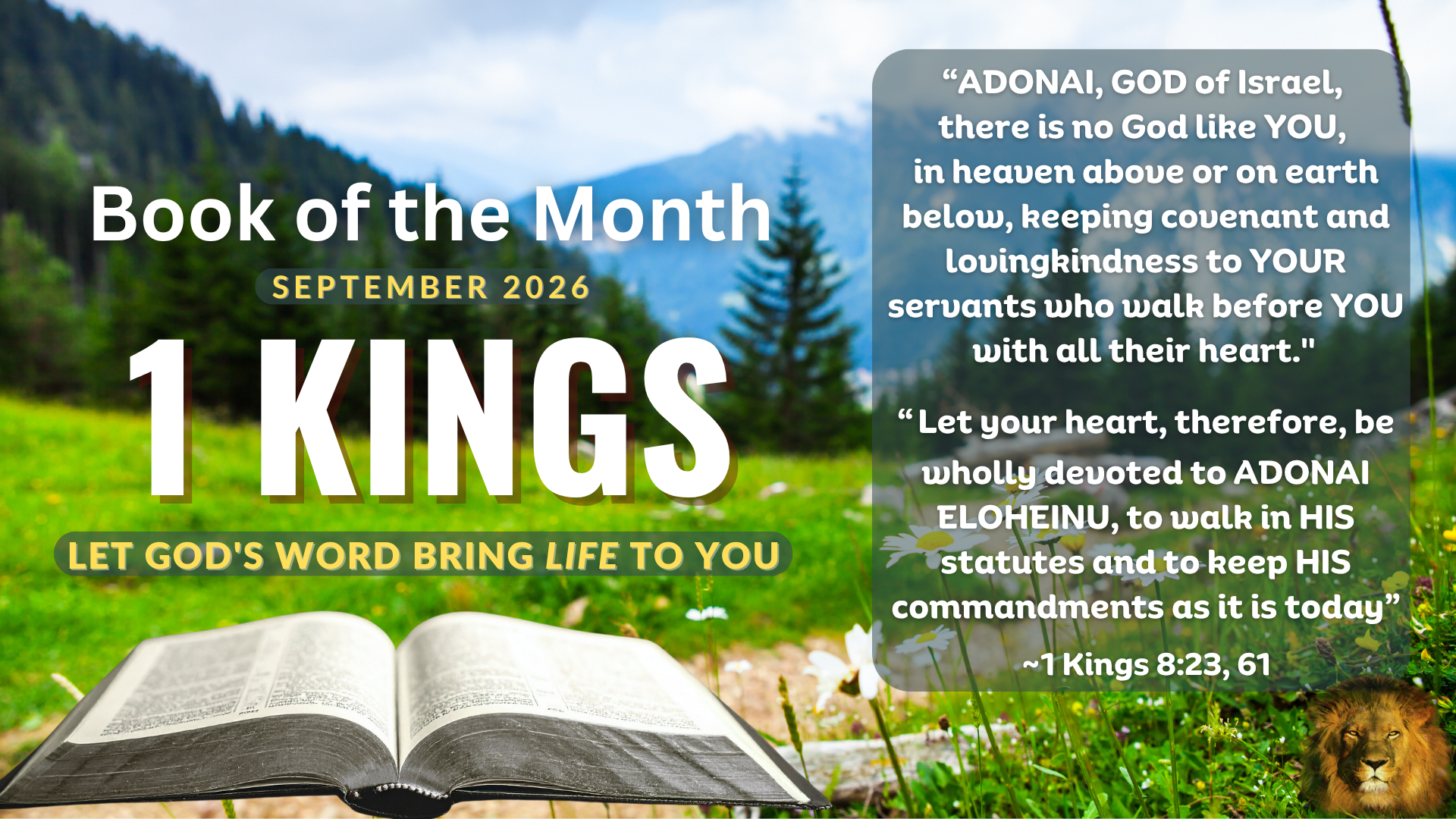 Book of the Month - 1 KINGS 2026 Book of the Month - 1 KINGS 2026
