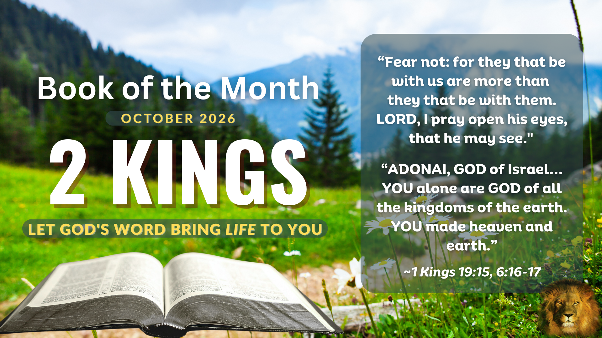 Book of the Month - 2 KINGS 2026 Book of the Month - 2 KINGS 2026